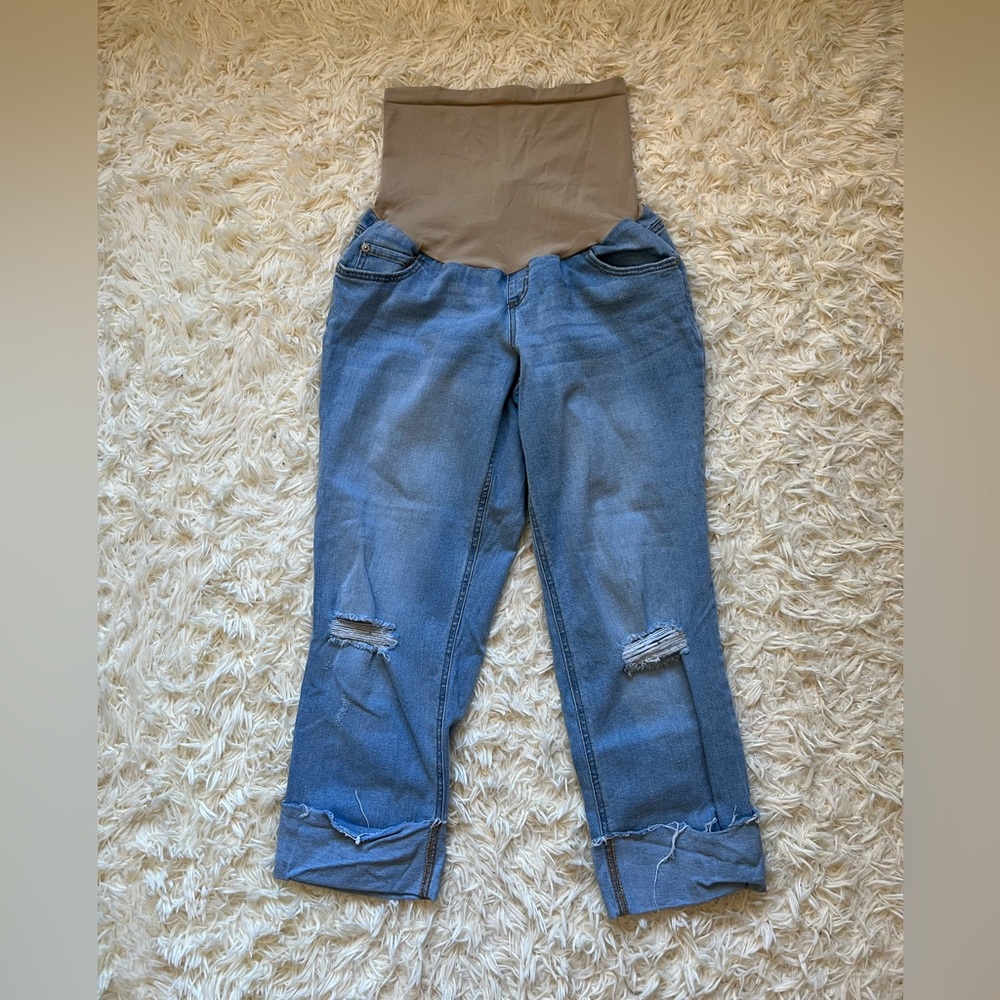 Cropped Maternity Jeans